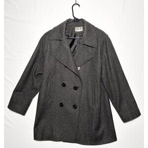 Vintage  Mario de Pinto Charcoal G 100% Wool Women's Winter Overcoat